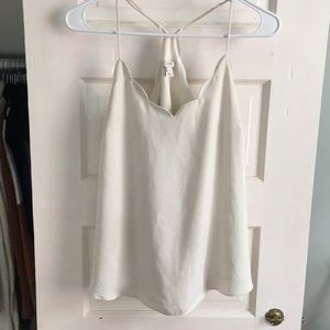 Off white scalloped cami